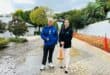 Ward 94 councillor David Foley and Fourways Gardens Estate manager Charlene Marlins on Chorisia Lane before road works began on April 30, 2026. Photo: Ditiro Masuku