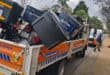 JMPD impounds delivery bikes parked outside Hammets Crossing on June 22, 2026. Photo: Supplie