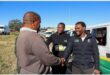 : Rise Mzansi mayoral candidate Lukhona Mnguni engages directly with taxi operators at the intersection of Witkoppen Road and Winnie Mandela Drive on June 5, 2026. Photo: Supplied
