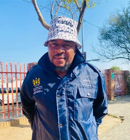 Ward 95 councillor Julius Maake at the youth centre assisting with child documentation on June 23, 2026. Photo: Reitumetse Gugushe