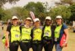 Brown Henek, Cris Blackstock, Tracey Hutcheson, Zanele Masuku, and Anne Dawres from the 2025 Lonehill 5km fun run/walk on September 27, 2026. Photo: Ayanda Ntshingila