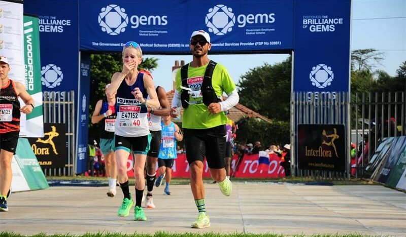Debbie Ivins cries tears of joy at the finish line during the 2026 Marathon in June 14 2026. Photo: Supplied