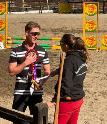 Steven De Reuck and Claudia Graunke during the training show at Cavaliere Equine Centre on July 11, 2026. Photo: Supplied