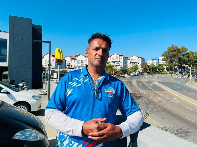 Ward 93 councillor Vino Reddy says authorities need to do something about the safety in the area on July 2, 2026. Photo: Ditiro Masuku