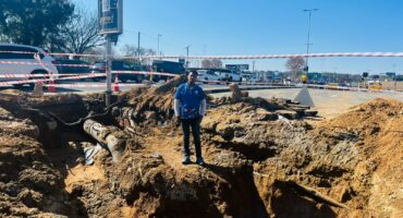 Ward 93 councillor Vino Reddy on Witkoppen Road on July 2, 2026. Photo: Ditiro Masuku
