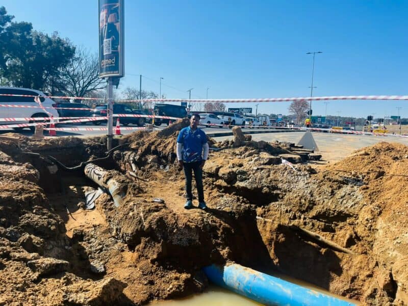 Ward 93 councillor Vino Reddy on Witkoppen Road on July 2, 2026. Photo: Ditiro Masuku