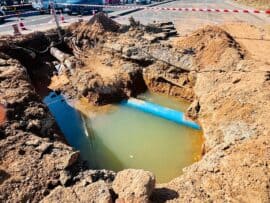 Repair work remains underway following a major pipeline burst that has disrupted water supply to several northern Johannesburg suburbs on July 6, 2026. Photo: Ditiro Masuku