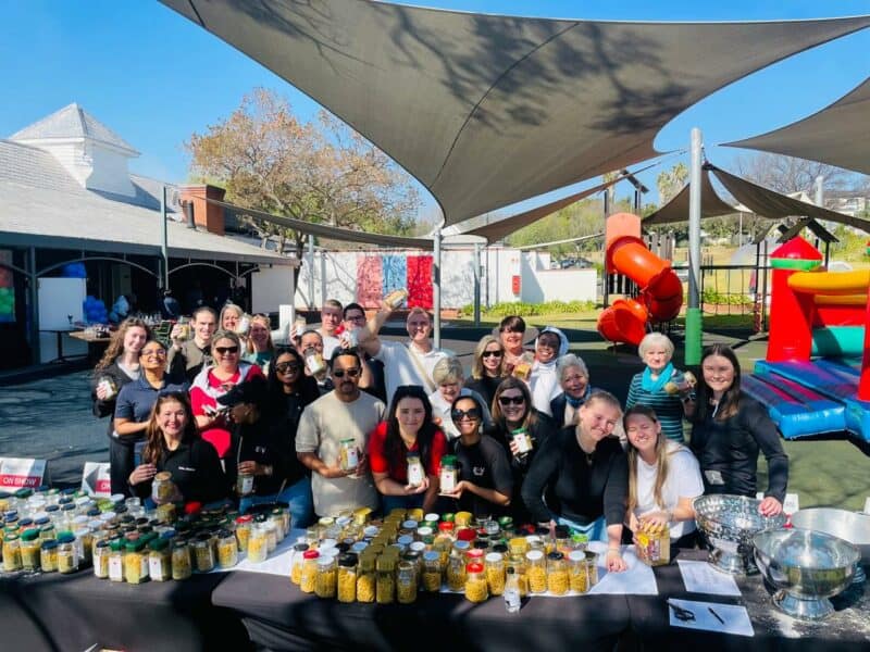 Dainfern Golf Estate residents volunteered their time to fill 500 Jars of Love for Mandela Day on July 18, 2026. Photo: Ayanda Ntshingila
