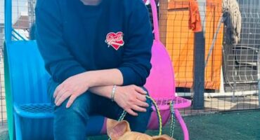 Rachel Smith and her puppy Chico during the Christmans in July event at Fourways Crossing on July 25, 2026. Photo: Ditiro Masuku