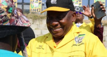 President Cyril Ramaphosa interacts with Riverside View residents during his visit on May 30, 2026. Photo: Ditiro Masuku