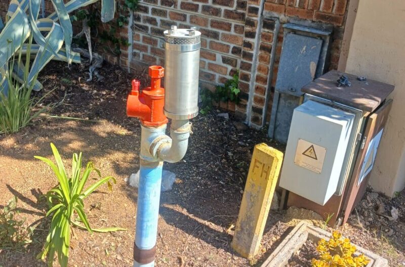 Newly installed air valve on Columbus Crescent in Douglasdale on August 13, 2026. Photo: Supplied