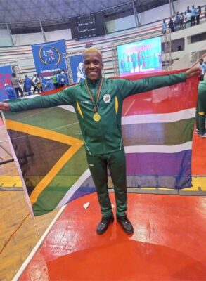 Simnikiwe Bongco at the 2022 Commonwealth Games in Birmingham. Photo: Supplied