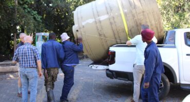 The Jojo tank that was donated to the Norscot Manor heritage site by good Samaritans on May 29, 2026. Photo: Ditiro Masuku