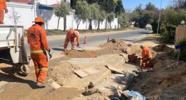 JRA begins reinstatement work in Douglasdale as part of efforts to restore the damaged road reserve and storm water infrastructure after prolonged water repairs at the site on August 25, 2026. Photo: Ayanda Ntshingila