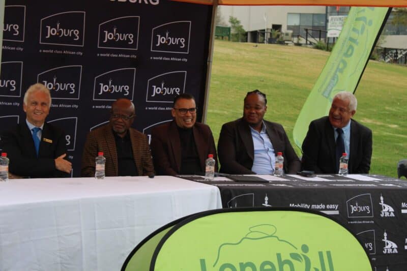 Representatives from the City of Johannesburg, Lonehill Residents Association and local leadership gather during the launch of the new partnership at Lonehill Park on September 8, 2026. Photo Ayanda Ntshingila