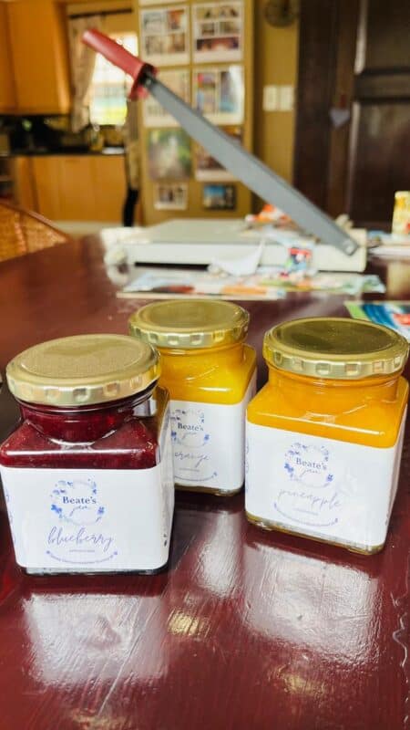 Beate Schulte-Brader’s homemade jams, which she shared with the Fourways Review to taste on September 9, 2026. Photo: Ditiro Masuku