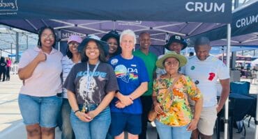 Ward 94 councillor David Foley joins representatives from the City of Johannesburg, Pikitup and the Fourways Improvement District at the Fourways Mall open day on September 26. Photo: Ditiro Masuku