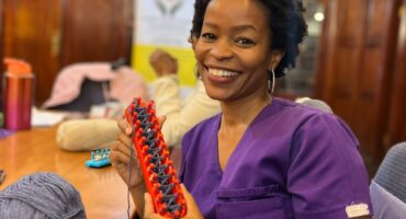 Lungile Dlamini shows off her new skill at Norscot Manor. Photo: Ditiro Masuku