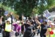 Residents show off the power of unity in a march to demand action against gender-based violence on October 10, 2026. Photo: Ditiro Masuku