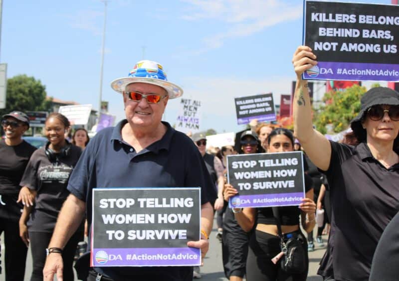Ward 115 councillor Mark van der Merwe joins Fourways residents in taking a stand against gender-based violence during a 5km awareness march on October 10, 2026. Photo: Ditiro Masuku
