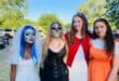Jukskei Park residents Zama Khoza, Ashley Nicolas, Mia Delaney and Zahra Omar show off their costumes at the annual Jukskei Park Community Forum bonfire fundraiser at Robyn Park on October 24. Photo: Ayanda Ntshingila