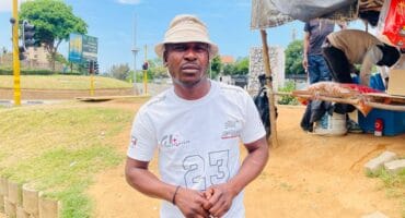 Informal trader Dumisa Phoko is back at his trading spot in Sunninghill following a JMPD operation in which his goods were confiscated on October 27, 2026. Photo: Ayanda Ntshingila