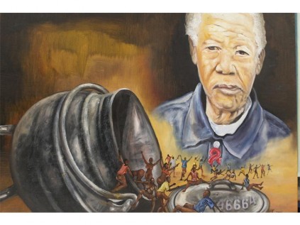 Awareness: This image symbolises a nation that takes its freedom for granted and living irresponsibly. A disappointed Madiba looks at his nation unhappily.