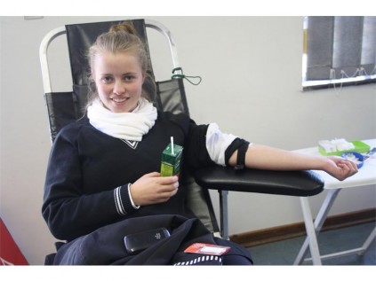 Seen donating the gift of life during the blood drive collection at St Dominic’s Catholic School for Girls, is Danielle Harris (18).