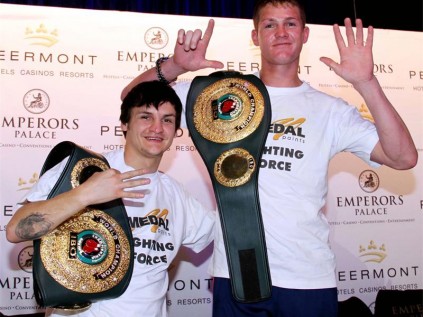 The tall and the short of the bill announced at Emperors Palace for the “Fighting Force” Boxing Tournament taking place at the "Vegas of Africa" in November are these two top South African boxers, Hekkie “The Hexecutioner” Budler and Thomas “Tommy Gun” Oosthuizen will be in action on the night. Oosthuizen will headline the card when he defends his IBO Super Middleweight world title for the seventh time, against Ezequiel Maderna of Argentina, while Budler will defend his IBO Strawweight world tit