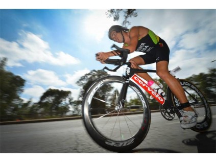 Wikus Webber on his way to victory.