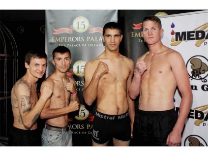 From left to right: Hekkie Budler, Hugo Verchelli, Ezequiel Maderna, Tommy Oosthuizen. Photo: Yolanda van der Stoep.