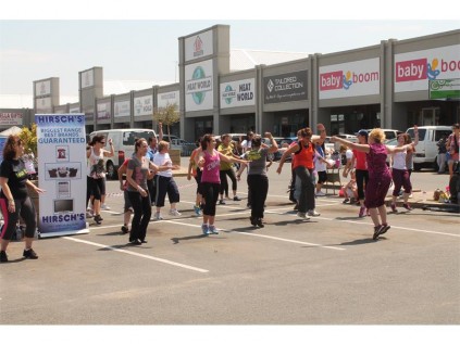 The women during the Zumbathon.