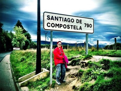 Suzanne Baker during her journey.