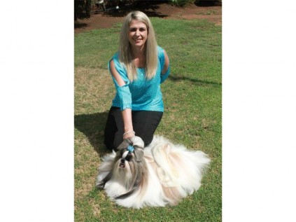 Riekie Erwee is die trotse eienaar van SA se top-skouhond, Danny.