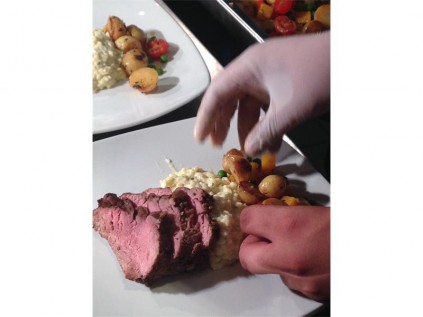 The food was prepared and served by the Lesedi students for VIP guests.