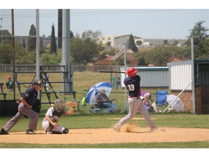 Boksburg Cardinals' Ryan van Rensburg (batting) during his team's clash against the Tigers at the Boksburg City Stadium.
