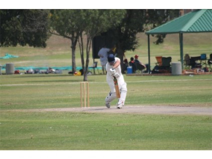 Jan van Rensburg during his innings.