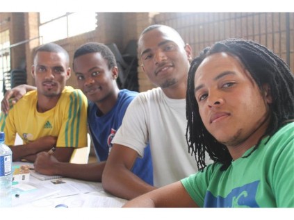 Attending the workshop from left is: Charlton Fisch, Ayanda Dladla, Yusuf Oconnor and Nino Neels.