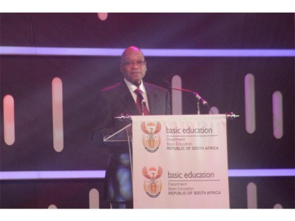 President Jacob Zuma addressed the award winners at the 2013 National Teaching Awards ceremony at Birchwood Hotel on Thursday evening, March 6.
