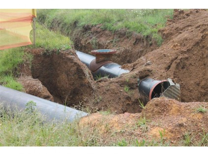 After fencing off the various open trenches across Boksburg, the Rand Water contractors have since left the project half finished.