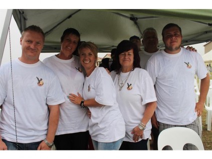 Seen here are congregation members from Full Fire MInistries, and organisers of the music festival. They are (from left) Garth Nelson, Charmaine Nelson, Chantal Nelson, Lottie Lindeque, Clarence Lewis and Oliver Nelson.