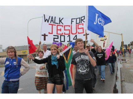 The 2km Walk for Jesus started at Laerskool Concordia on Rietfontein Road, to East Rand Mall and ended back at the school.