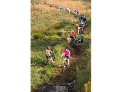 Riders negotiating the classical route.