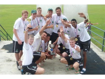 RNCA players celebrate following their successful Asian tour. 