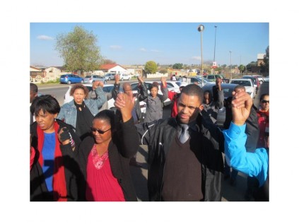 Seen are some of the people who attended the prayer against crime in Reiger Park. Criminal street gangs, gun violence, murders, robberies, thefts, burglaries, drug-related crimes are among the ills residents say plague the township.
