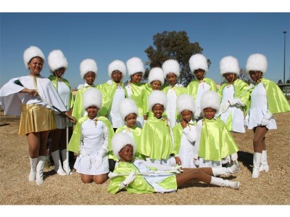 The Lakeside Primary School drum majorettes put on an exciting display for the crowd.