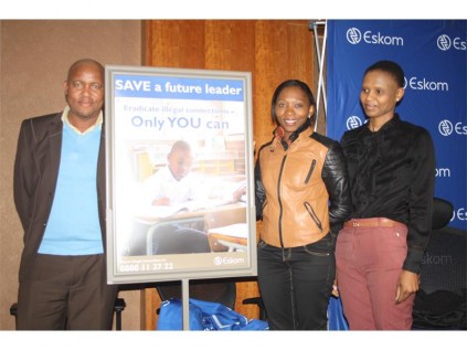 A new electricity crime awareness campaign was revealed during the media briefing. Seen during the unveiling of the initiative are (from left): Mihla Khumalo (zone manager), Reneiloe Semenya (corporate affairs manager) and Sefishi Monakgisi (project executive manger).