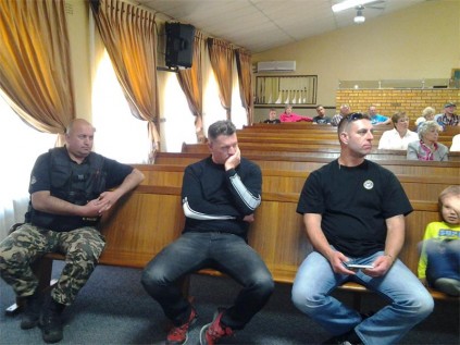 Robert Stoltz, Duncan Horn and Francois Briel from DTF Security at the members meeting.