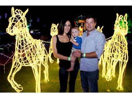 Sean Wittstock, brother of Princess Charlene of Monaco, and his wife Chantell and their one-year-old son, Raigen of Benoni who are pictured here at one of the stunning displays.