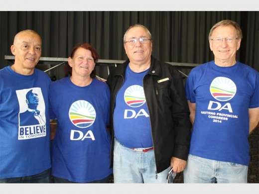 Seen here are (from left): ward councillor Charlie Crawford, Ward 33 councillor Hilary Coke, local DA PR councillor from Boksburg Cliff Patterson, and DA Shadow MMC for Finance in Ekurhuleni Eddie Taylor.